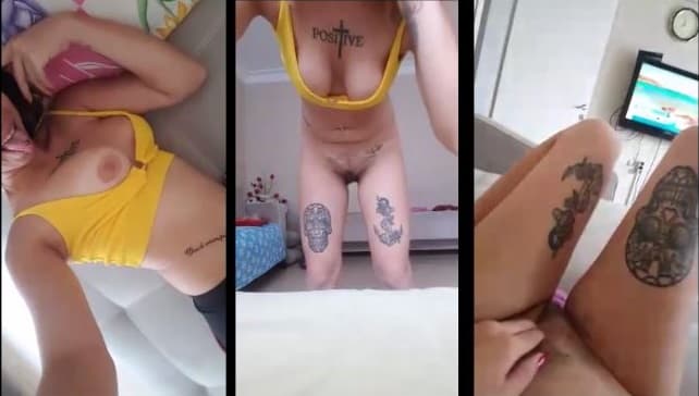 Dövmeli türk hatun periscopeda kendini sergiliyor