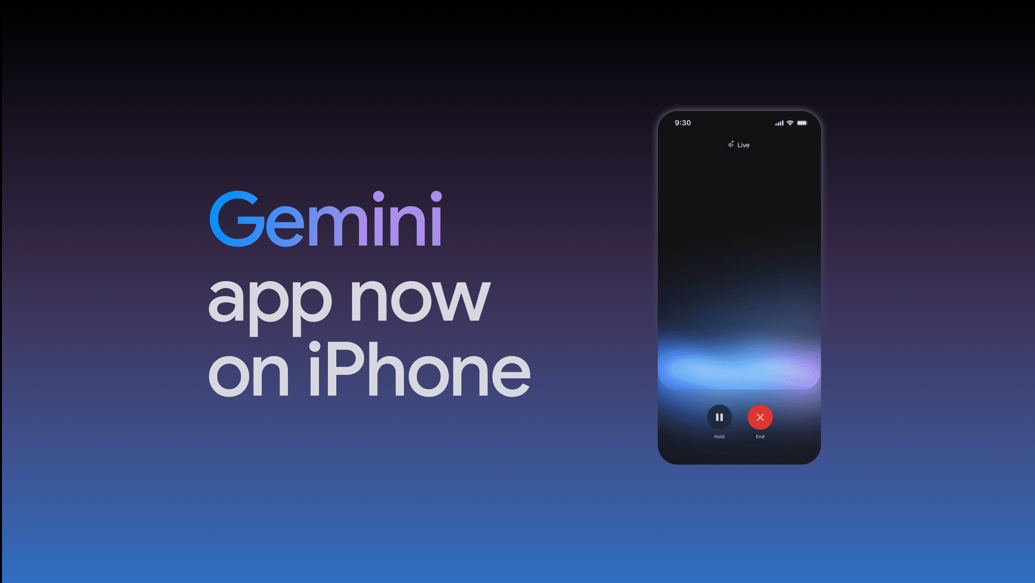 صورة توضح جملة تطبيق Gemini الآن متوفر على أجهزة iPhone