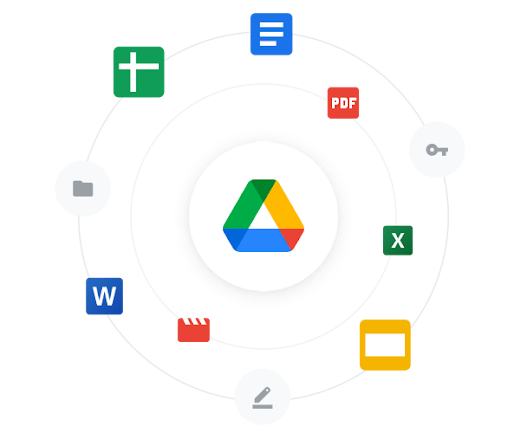 A logo cloud of popular Google Workspace products