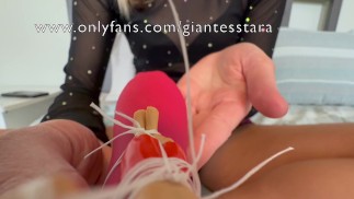 Upskirt Peaker Ex Boyfriend gets shrunk and tied to dildo then lost inside with GIANT endo camera