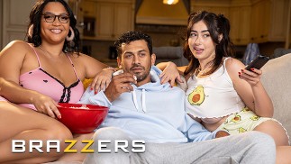 BRAZZERS - Horny Girls Ashlyn Peaks & Chloe Surreal Compete For Their Share Of Alex's Huge Cock